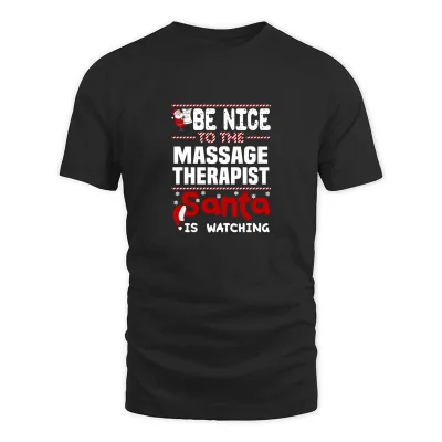 Men's Black Massage Therapist T-Shirt