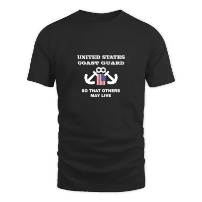 Men's Black United States Coast Guard T-Shirt