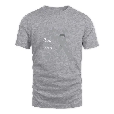 Men's Grey Brain Cancer Awareness T-Shirt