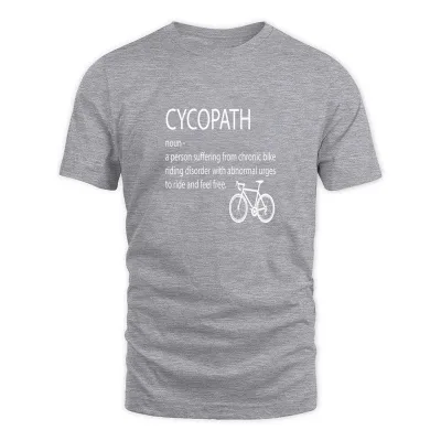 Men's Grey Cycling Funny T-Shirt