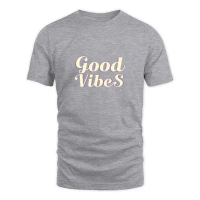 Men's Grey Good Vibes - Good Vibes T-Shirt