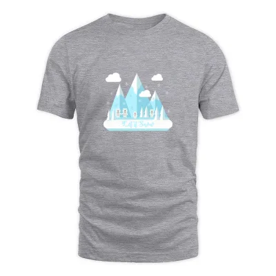 Men's Grey Let It Snow.Bears.Mountains.Snowflakes.Nature.SALE T-Shirt