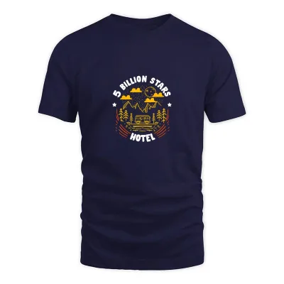 Men's Navy Camping Five Billion Star Hotel National Park T-Shirt