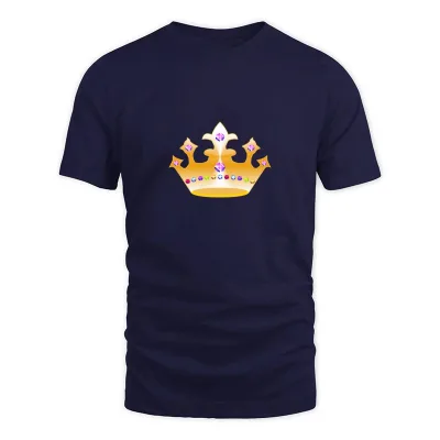 Men's Navy Crown With Diamonds T-Shirt