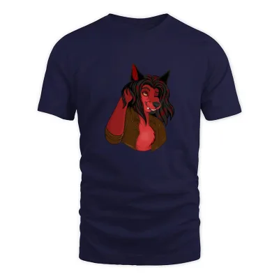 Men's Navy Furry Wolf T-Shirt