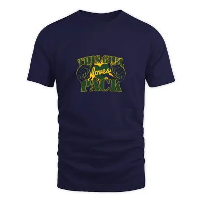 Men's Navy THIS GIRL LOVES THE PACK T-Shirt